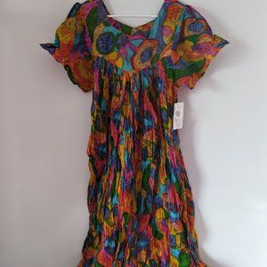Women's multi colored cover up, dress, size Medium